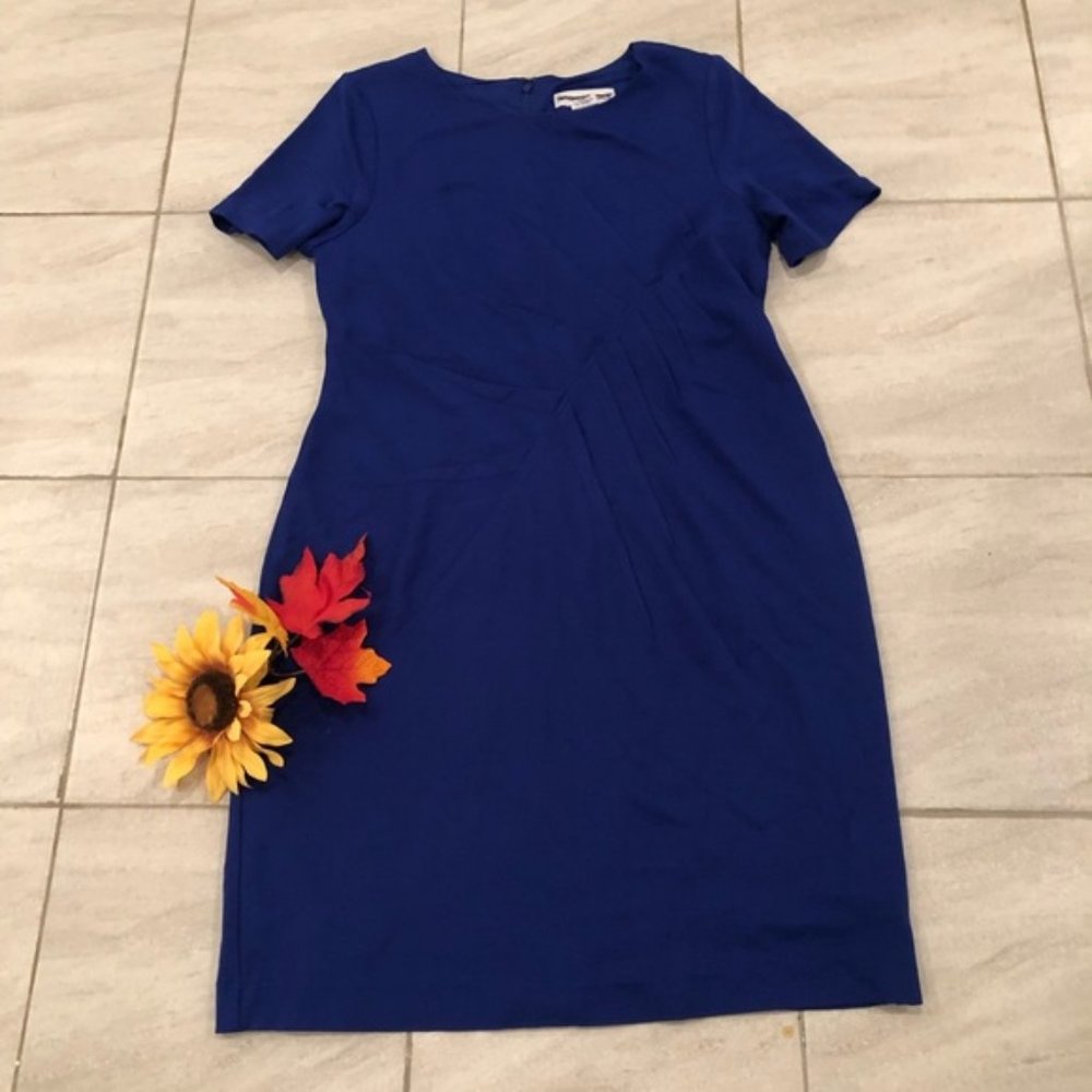 SEVENTH AVENUE blue short sleeve dress🌹